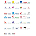 autocollants valise compagnies aerinennes pack de 45