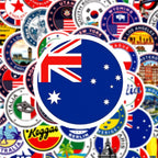 sticker valise voyage globe trotteur pack de 60