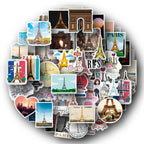 autocollant valise paris pack de 50