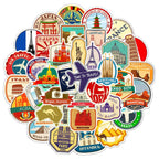 autocollant valise travel stickers pack de 50
