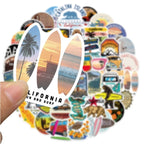 autocollant valise de voyage californie pack de 50