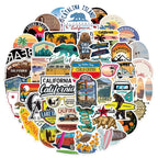 autocollant valise voyage californie pack de 50