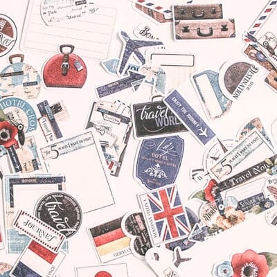 sticker valise voyage pack de 90