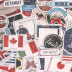 autocollant de valise voyage pack de 90