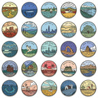 sticker voyage valise usa pack de 50