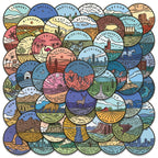 autocollants valise voyage usa pack de 50