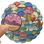 sticker valise voyage usa pack de 50