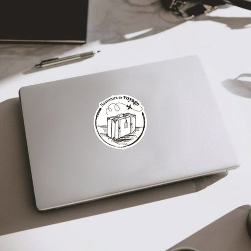 autocollant voyage valise voyageur pack de 50