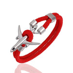 bracelet avion rouge corde