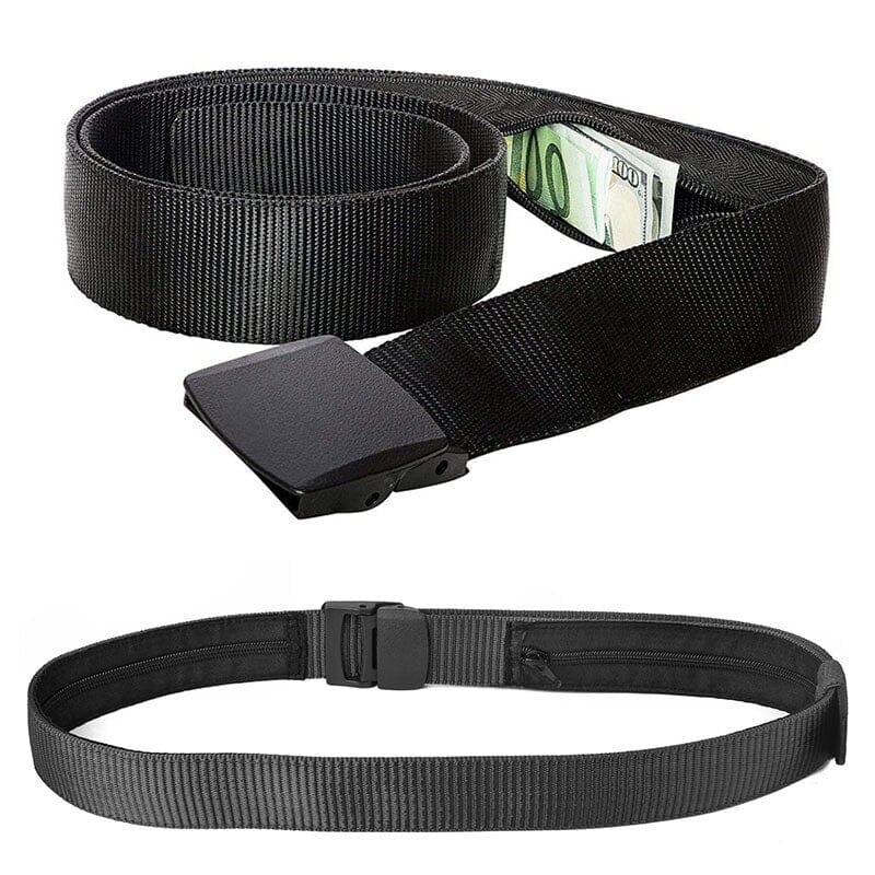 ceinture cache billet antivol noir