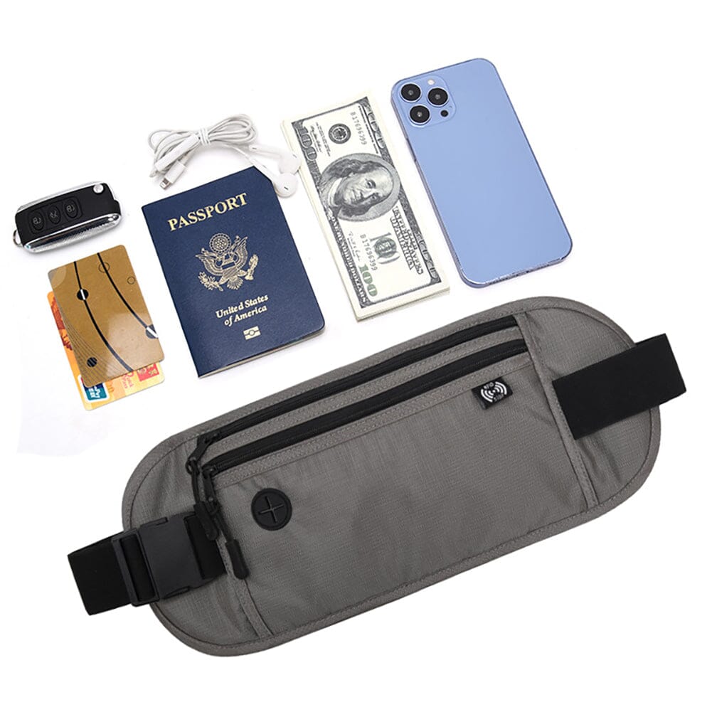ceinture portefeuille de voyage invisible anti rfid