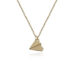 collier avion gold paper airplane