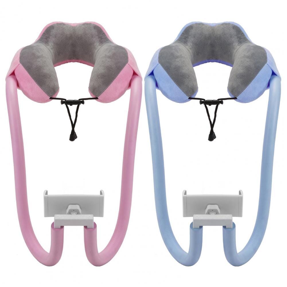 coussin de voyage avec support telephone portable