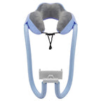 oreiller voyage avec support telephone portable