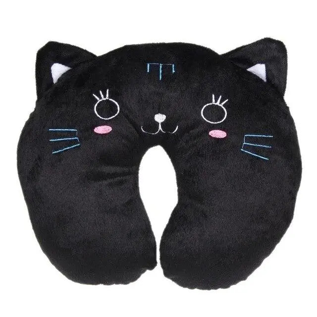 coussin de voyage chat noir