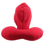 coussin voyage capuche hoodie rouge