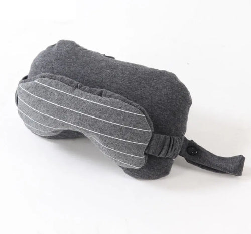 coussin voyage masque de nuit 2 en 1