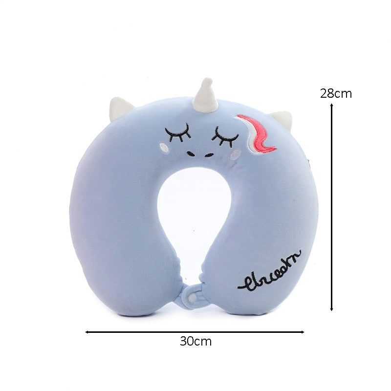 coussin voyage memoire de forme unicorn