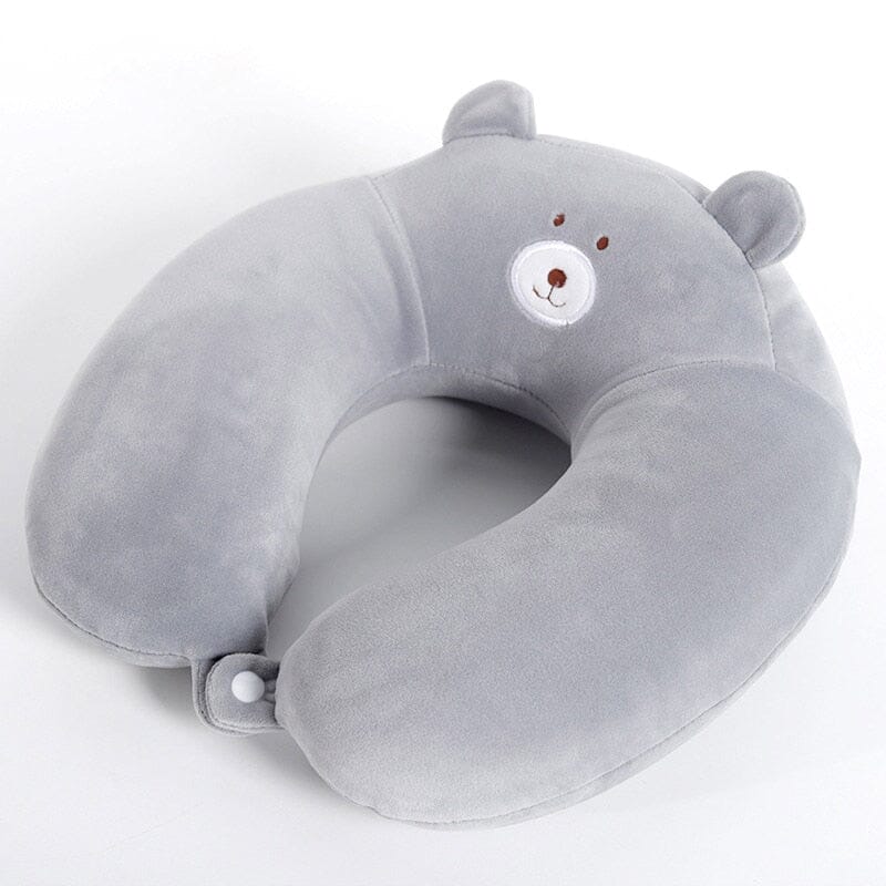 coussin de voyage a mémoire de forme enfant ours