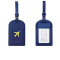 porte etiquette bagage avion doré
