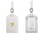 étiquette bagage avion doré voyage