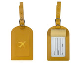 étiquette de bagage avion doré