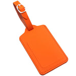 etiquette bagage rectangle orange