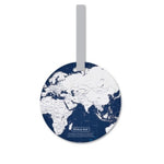 étiquette bagage world map