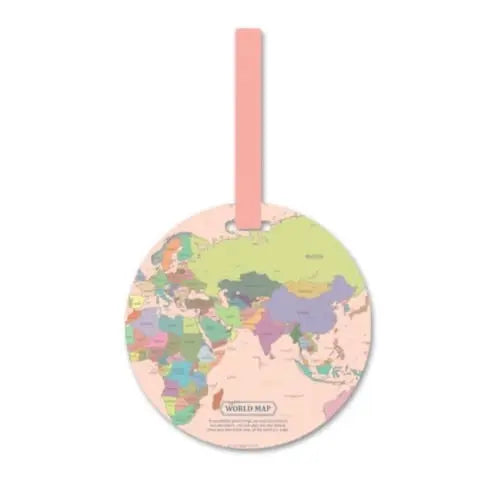 etiquette a bagage world map