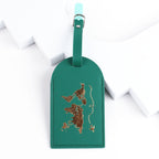 etiquette bagage world trip vert