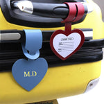 etiquettes bagage personnalisée coeur