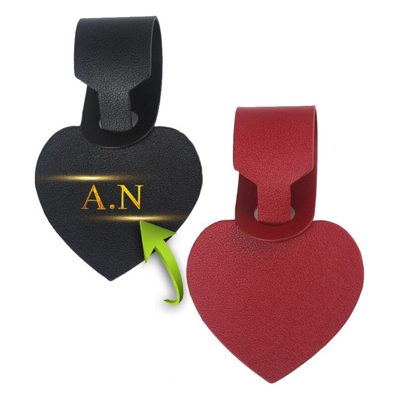 etiquette bagage personnalisée coeur