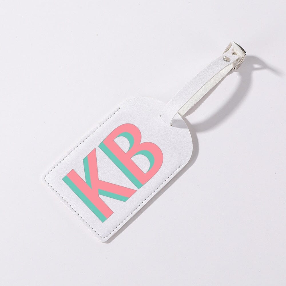 étiquettes bagages personnalisées avec initiales