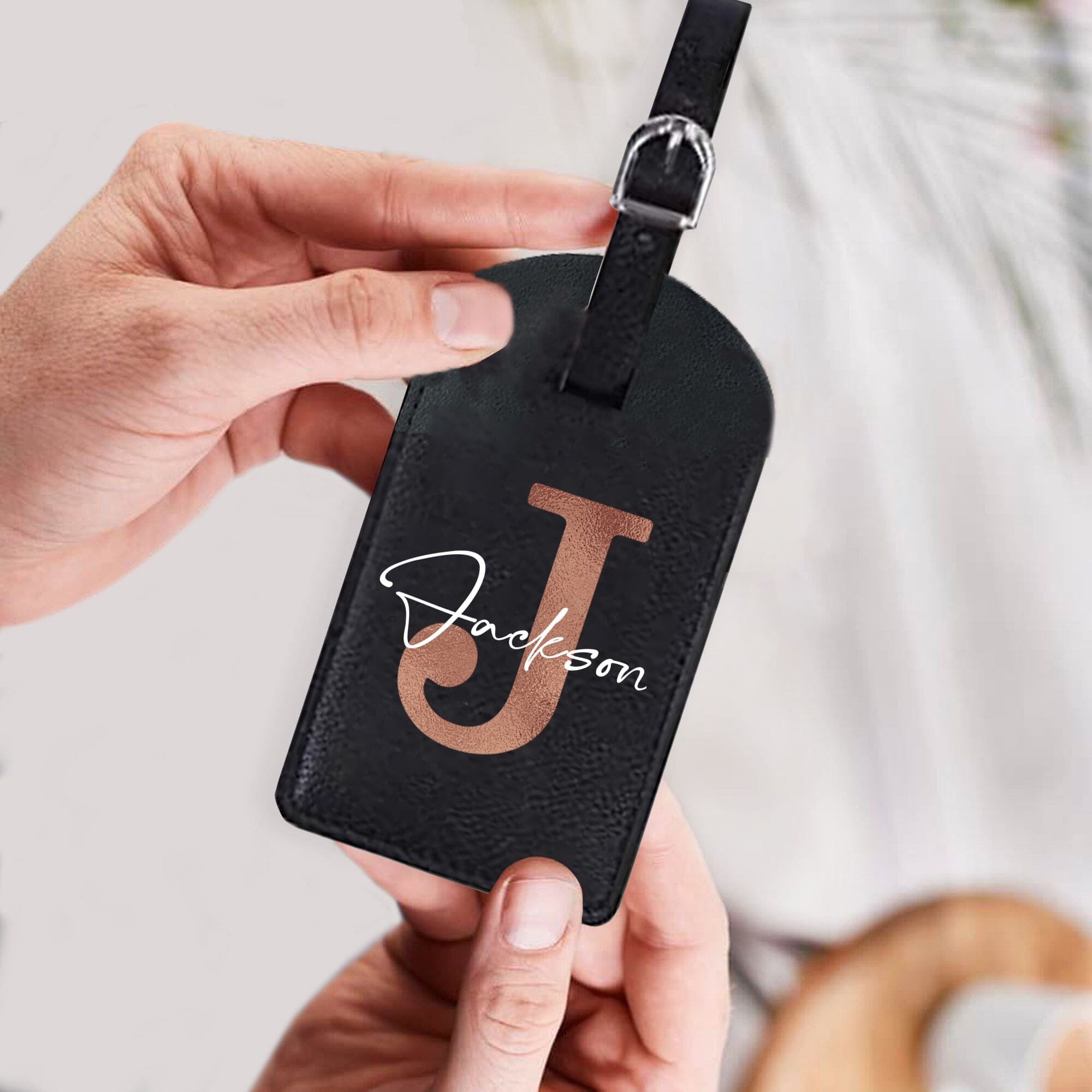 Étiquette de Bagage Personnalisée Prénom Initiale