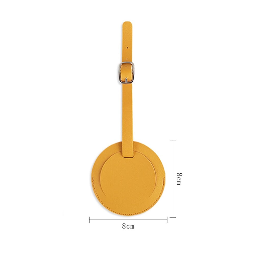 étiquette à bagage personnalisee ronde