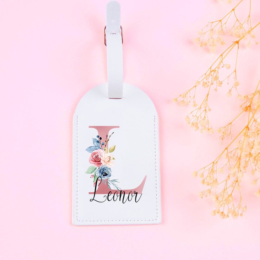 Étiquette Bagage Personnalisé Femme Prénom Initiale