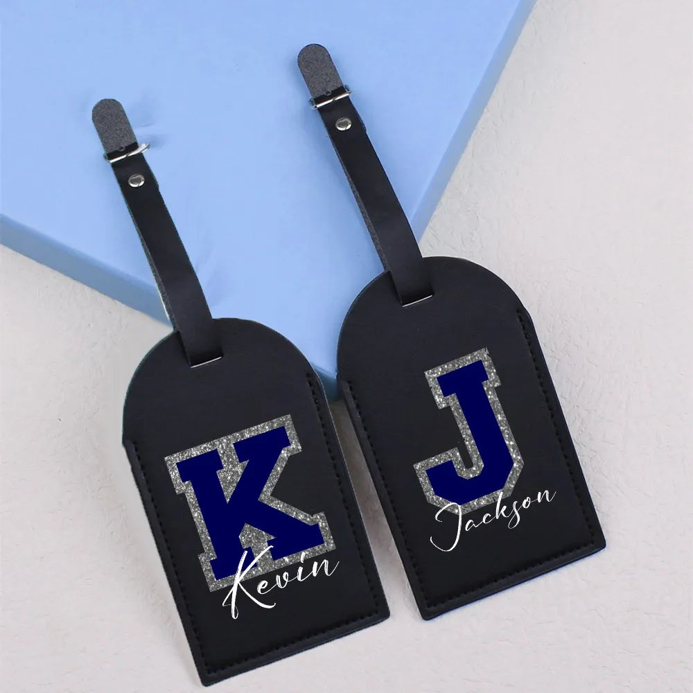 etiquette valise personnalisée prenom initiale