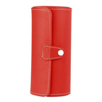 etui montre voyage cuir rouge arrondi 3 montres