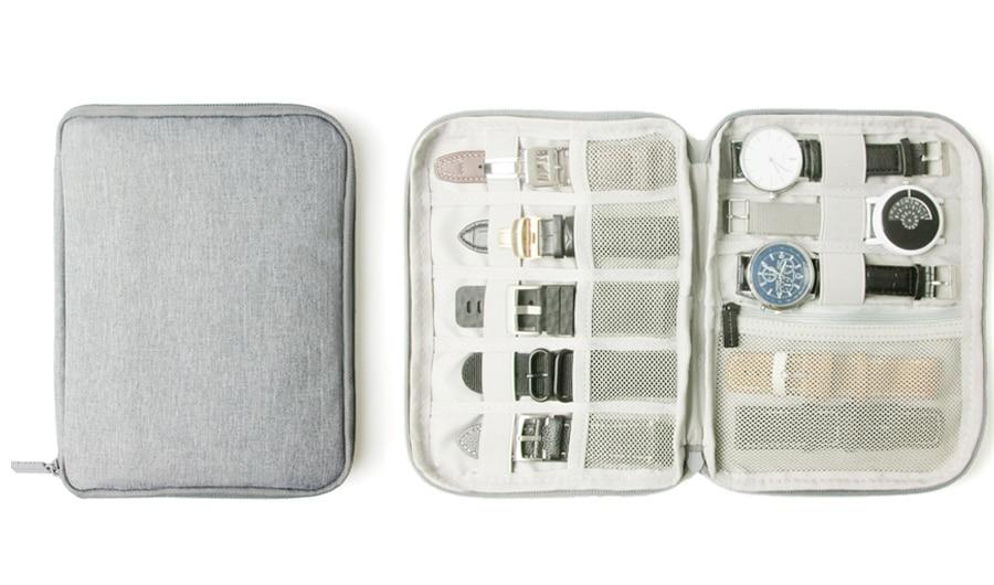 etui a montre de voyage travel basics gris 10