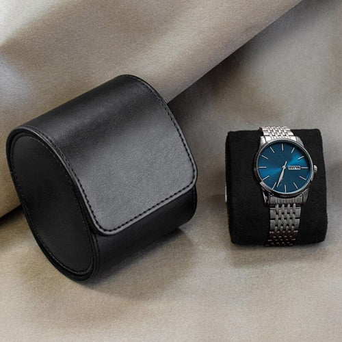 etui montre voyage prestige noir homme
