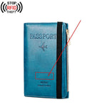 Grand Portefeuille de Voyage Personnalisé <br>Passeport Vintage (Anti-RFID)