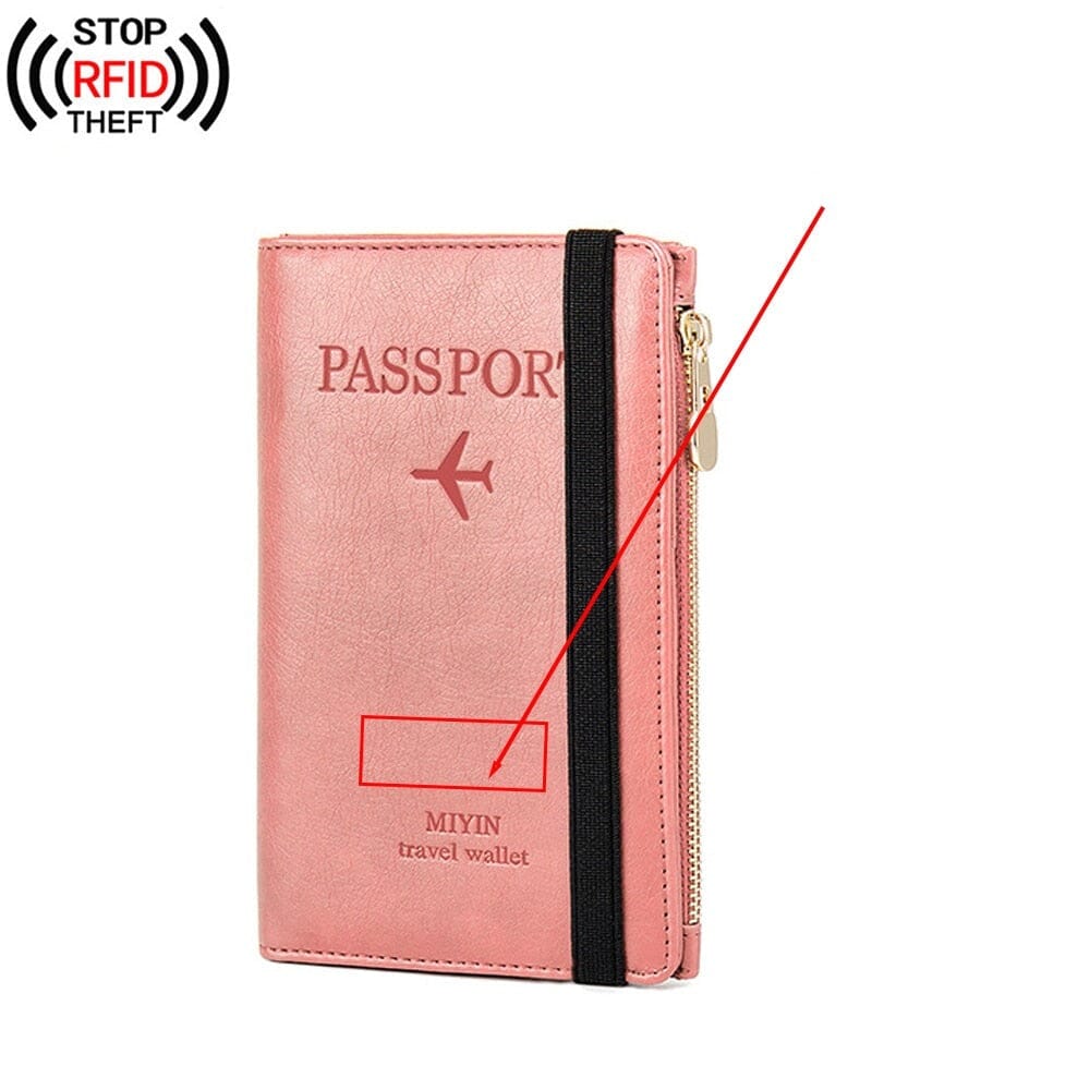 Grand Portefeuille de Voyage Personnalisé <br>Passeport Vintage (Anti-RFID)