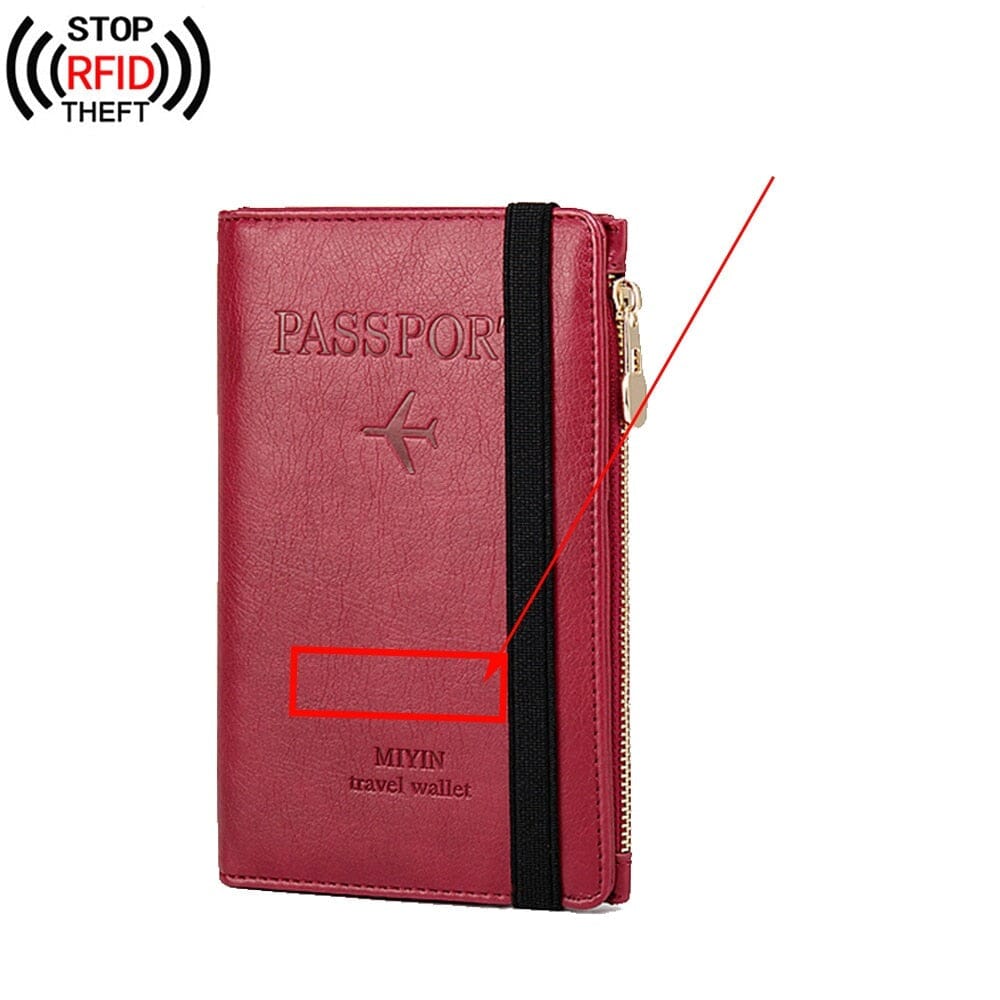 Grand Portefeuille de Voyage Personnalisé <br>Passeport Vintage (Anti-RFID)