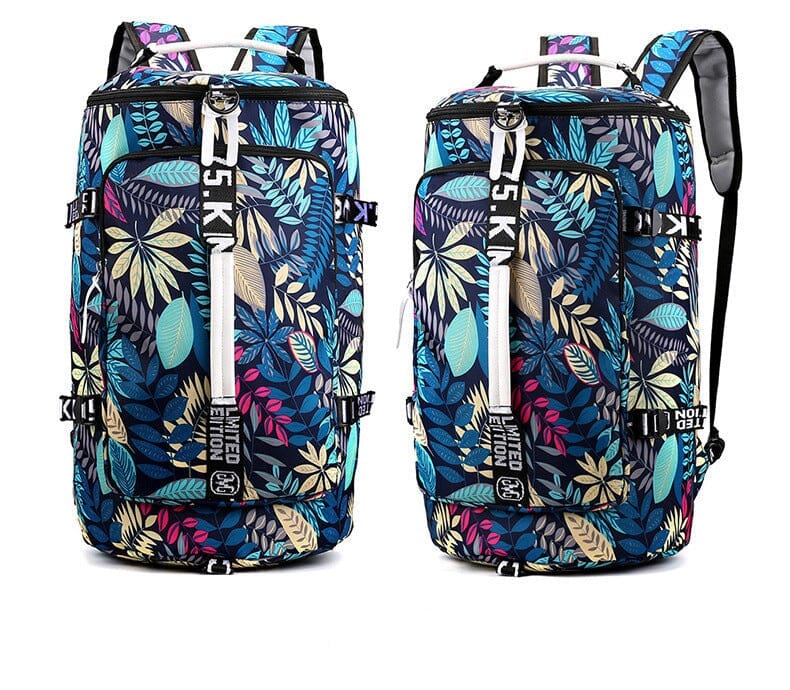 grand sac dos femme voyage convertible tendance bleu