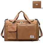 sac femme pliable voyage pochette camel