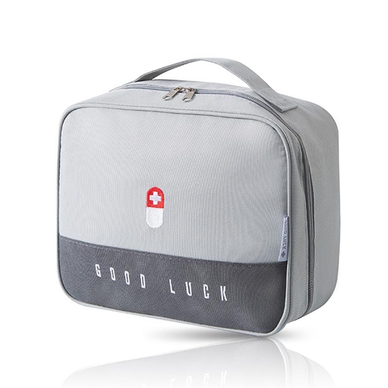 grande trousse pharmacie voyage vide good luck gris