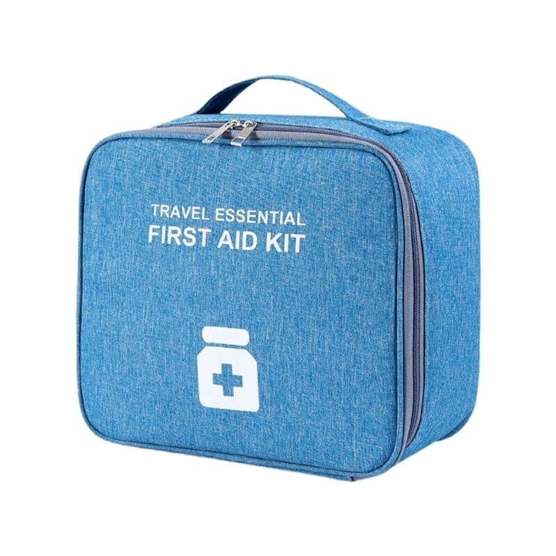 grande trousse pharmacie voyage vide travel essential bleu