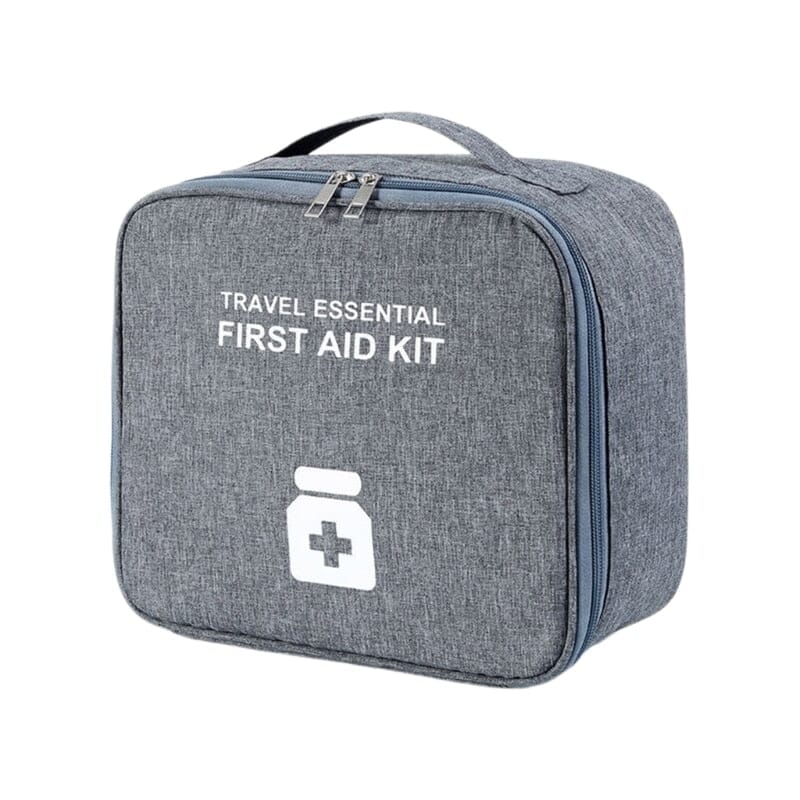 grande trousse pharmacie voyage vide travel essential gris