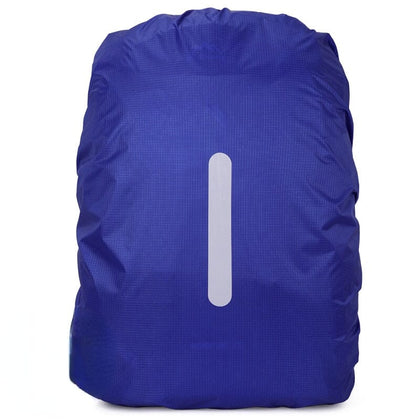 housse de pluie sac à dos bande reflechissante bleu marine