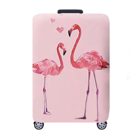 housse valise flamingo love